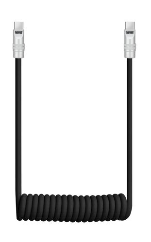 Kabel Newell USB-C - USB-C 100 W, 1,5 m, silikonowy, spiralny, czarny na Arena.pl