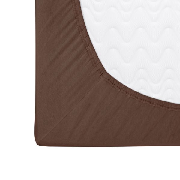Prześcieradło jersey z gumką 160x200 Darymex brązowe zdjęcie 3