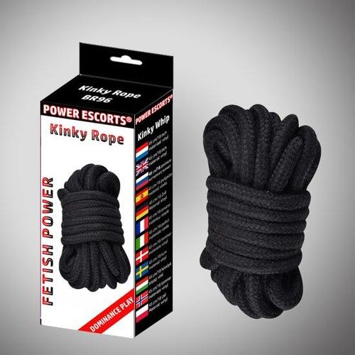 kinky rope black soft bondage rope 5 meter na Arena.pl