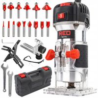 FREZARKA GÓRNOWRZECIONOWA KRAWĘDZIOWA WYCINARKA ELEKTRYCZNA WALIZKA + FREZY