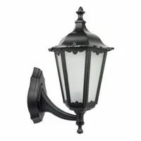 Czarna lampa ogrodowa elewacyjna kinkiet retro
