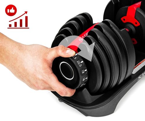 HANTEL REGULOWANY SAPPHIRE obciążenie 2,5KG - 24KG HANTLA 1x hantle SYSTEM na Arena.pl