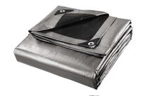 plandeka mega gruba 260g 5m x 8m srebrno-czarna
