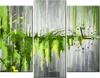 90CM 70 ZEGAR 3 ELEM ZIELONY WODOSPAD SCIENNY DRUK