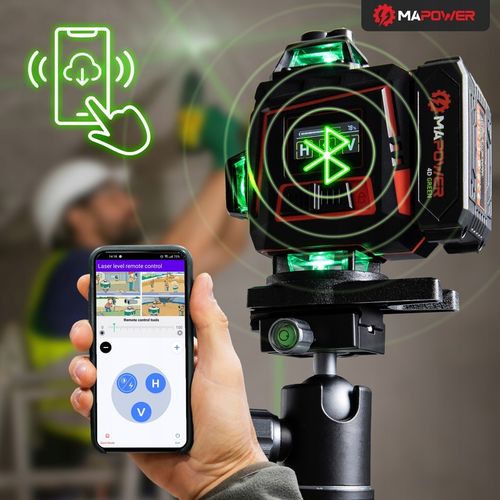 LASER KRZYŻOWY POZIOMICA LASEROWA 360 PŁASZCZYZNOWA LASER ZIELONY + na Arena.pl