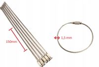 Breloczek Drut Pętla do Kluczy Linka Stalowa 1,5mm Mocne Kółko EDC Biwak