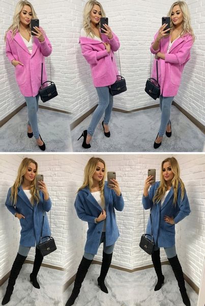 Sweter ALPAKI kurtka WEŁNA MODNE KOLORY oversize zdjęcie 16