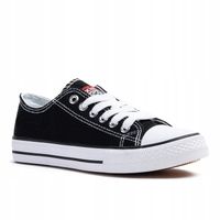 Trampki tenisówki klasyczne niskie sportowe wygodne czarne Axim