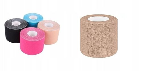 4x TAŚMA KINEZJOLOGICZNA TEJPY .:BANDAŻ GRATIS:. TAPE PLASTRY KINESIOTAPING na Arena.pl