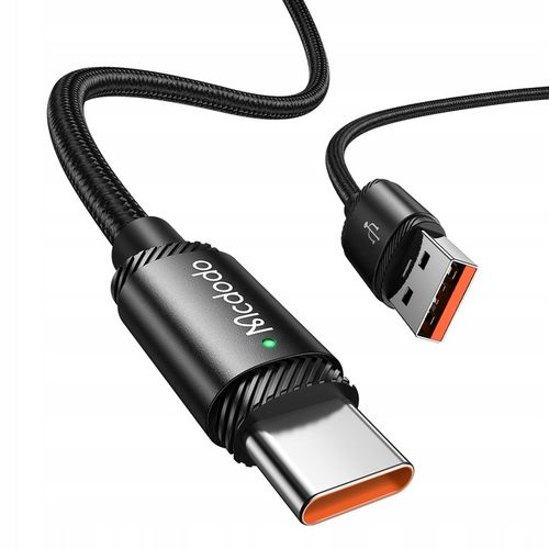 MCDODO KABEL USB-C SZYBKIE ŁADOWANIE DO SAMSUNG XIAOMI TYP C 6A 120W 2M LED na Arena.pl