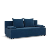 Kanapa rozkładana, Vista, sztruks, 191x92x95 cm, granatowy