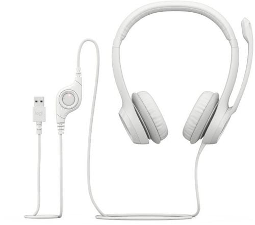 Słuchawki LOGITECH USB Computer Headset H390 Biały 981-001286 na Arena.pl
