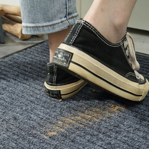 Wycieraczka mata do butów pod drzwi prążkowana szara zewnętrzna 120 x 180cm na Arena.pl