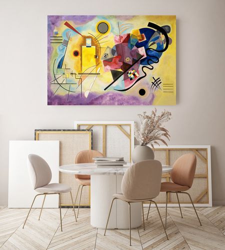 Obraz na płótnie kandinsky żółty czerwony niebieski 70x100 cm na Arena.pl