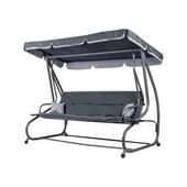 SZARA HUŚTAWKA OGRODOWA MEGI Z FUNKCJĄ ROZKŁADANIA