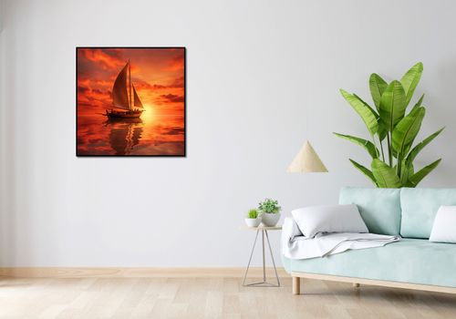 Plakat 80x80cm Pod Żaglami Zachodu Słońca na Arena.pl