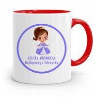 Kubek Czerwony Prezent Dla Córki Little Princess Z Nadrukiem Ze Zdjęciem