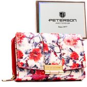 portfel damski eko ptn 0015-bky-9587 white-red