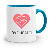 Kubek Błękitny Dla Doktora Lekarz Love Health Z Nadrukiem Ze Zdjęciem