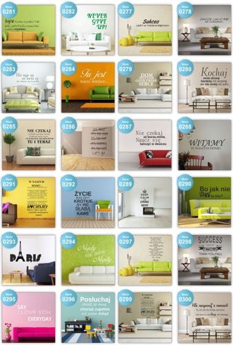 Napisy ścienne cytaty NAKLEJKA samoprzylepne na Arena.pl
