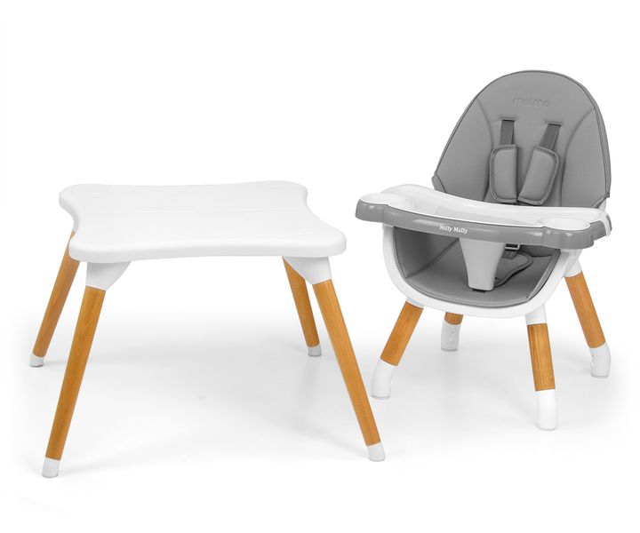 MILLY MALLY Krzesełko do karmienia 2w1 Malmo Grey zdjęcie 3
