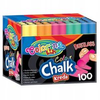 kreda kolorowa bezpyłowa 100 szt colorino