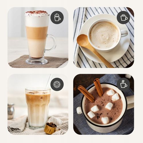 ELEKTRYCZNY SPIENIACZ do mleka Podgrzewacz KAWY PIANY LATTE BIAŁY 240ml na Arena.pl