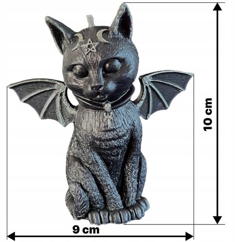 ŚWIECA Z WOSKU PSZCZELEGO KOT WAMPIR NIETOPERZ PENTAGRAM GOTYCKI 1 SZT na Arena.pl