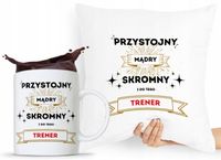 Zestaw Poduszka + Kubek Prezent Dla Trenera Z Nadrukiem Ze Zdjęciem