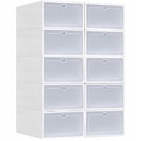 10 x PUDEŁKO POJEMNIK ORGANIZER NA BUTY Z KLAPĄ