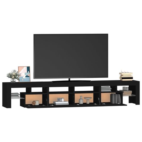 Szafka pod TV z oświetleniem LED, czarna, 230x36,5x40 cm na Arena.pl
