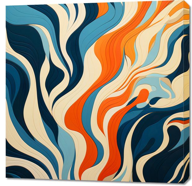 Obraz 90x90cm Oceaniczne Fale zdjęcie 1