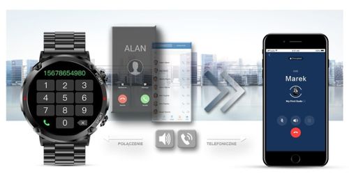 Smartwatch Gravity GT21-1+ Czarny Pasek Silikonowy na Arena.pl
