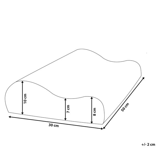 Poduszka żelowa memory foam 50 x 30 cm biała MOCO zdjęcie 8