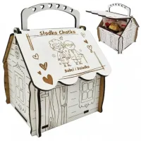 SŁODKA CHATKA PREZENT DLA NA DZIEŃ BABCI I DZIADKA domek na cukierki