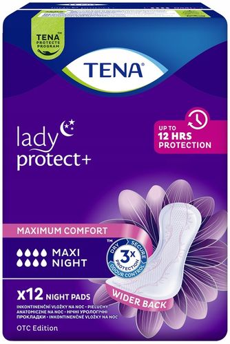 Podpaski specjalistyczne TENA Lady Protect+ Maxi Night 12 sztuk na Arena.pl