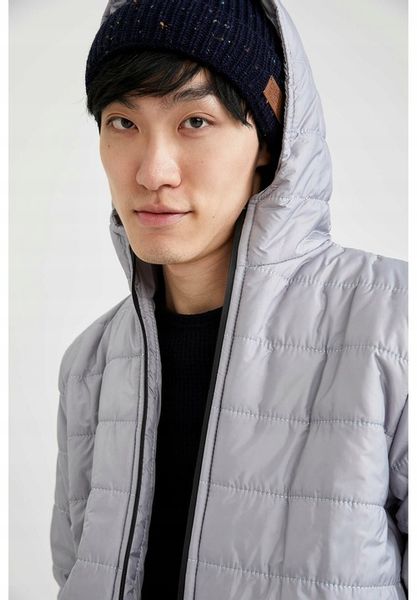 DEFACTO SZARA KURTKA MĘSKA PIKOWANA S 1BDC zdjęcie 2