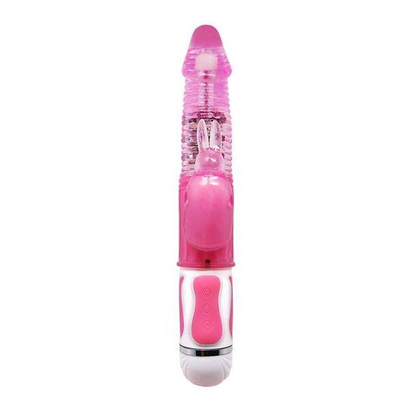 Naturalny Żelowy Wibrator Rotacyjny - Fascination Rabbit zdjęcie 4