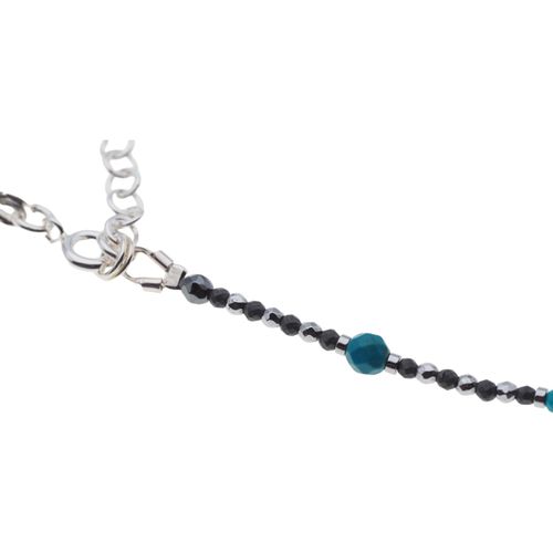 Naszyjnik regulowany - Turkus, Hematyt i srebro na Arena.pl