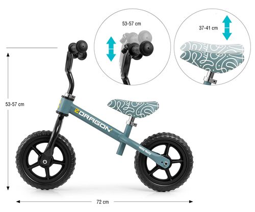 MILLY MALLY 6344 Rowerek biegowy DRAGON denim na Arena.pl