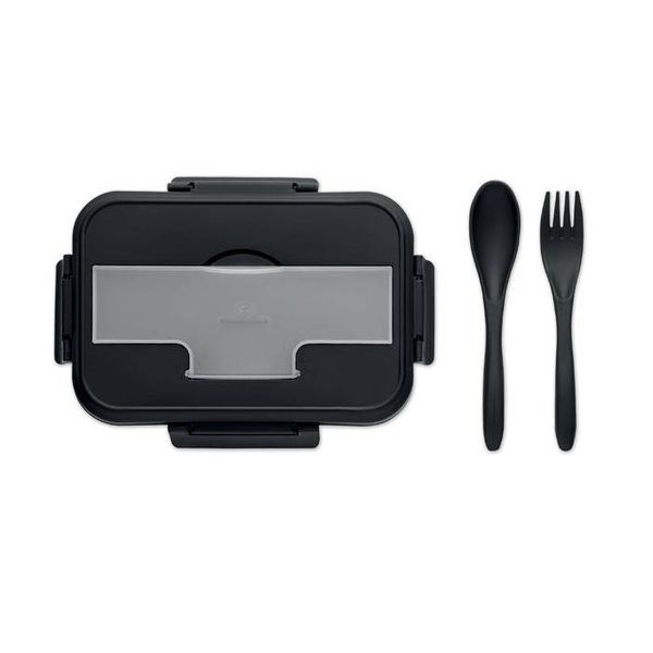 Lunch box ze sztućcami z PP zdjęcie 3