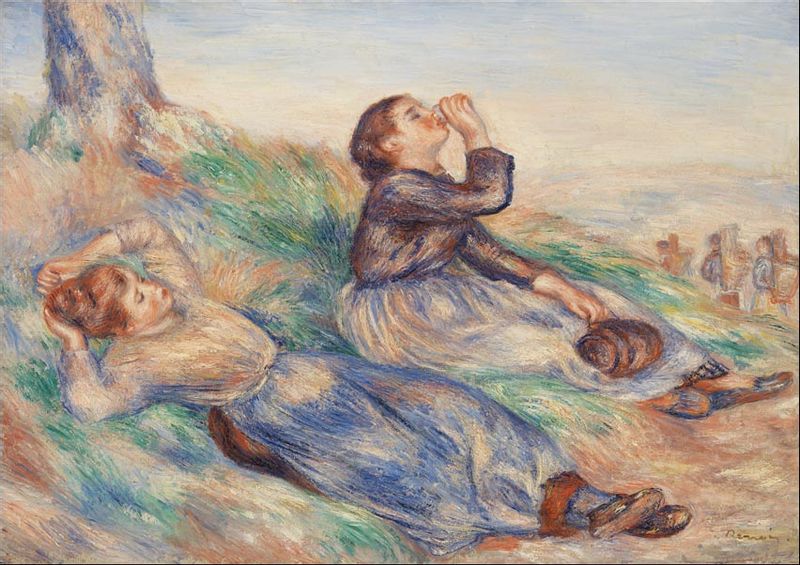 Grape Gatherers, Pierre-Auguste Renoir - plakat 40x30 cm zdjęcie 1