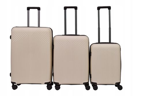 Komplet Wytrzymałych Walizek Podróżnych BAGIA Z Polipropylenu + GRATIS na Arena.pl