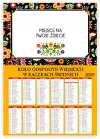 KALENDARZ KGW KOŁO GOSPODYŃ WIEJSKICH 2025 150 szt dużo wzorów