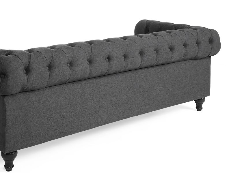Sofa 3-osobowa szara CHESTERFIELD zdjęcie 6
