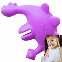 Słomki Plastikowe Silikonowe Dla Dzieci Fioletowy Dinozaur