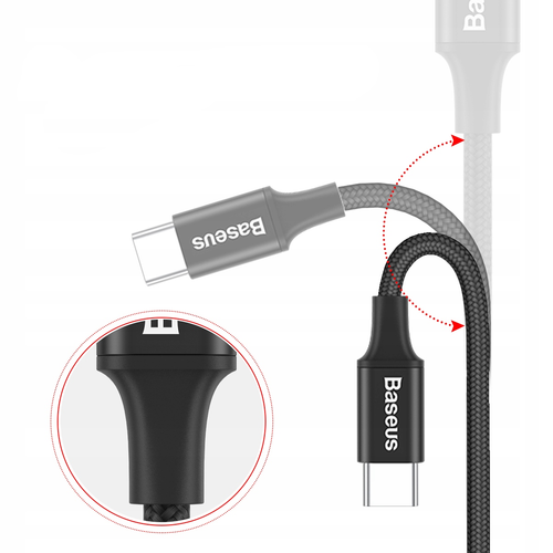 BASEUS KABEL USB-C TYP C QUICK CHARGE 3.0 LED 2M na Arena.pl