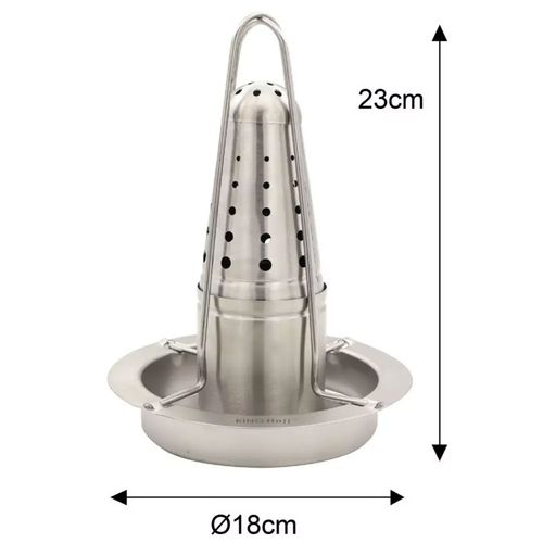 stojak do pieczenia kurczaka z ociekaczem i aromatyzerem kinghoff kh-1880 na Arena.pl