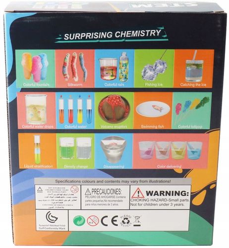 EKSPERYMENTY DLA DZIECI ZESTAW EDUKACYJNY WULKAN MAŁY CHEMIK 14W1 WYBUCH na Arena.pl