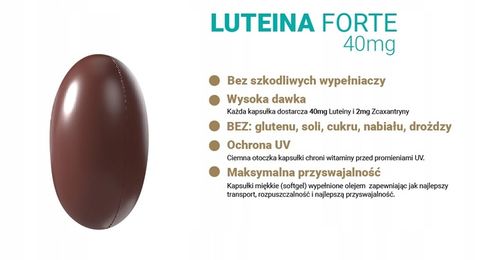 LUTEINA 40mg NATURALNA DOBRY WZROK 3x60 kaps na Arena.pl